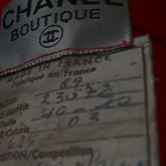 CHANEL BOUTIQUE RED WOOL MINI DRESS MADE IN FRANCE SIZE US 4 - Picture 4 of 13